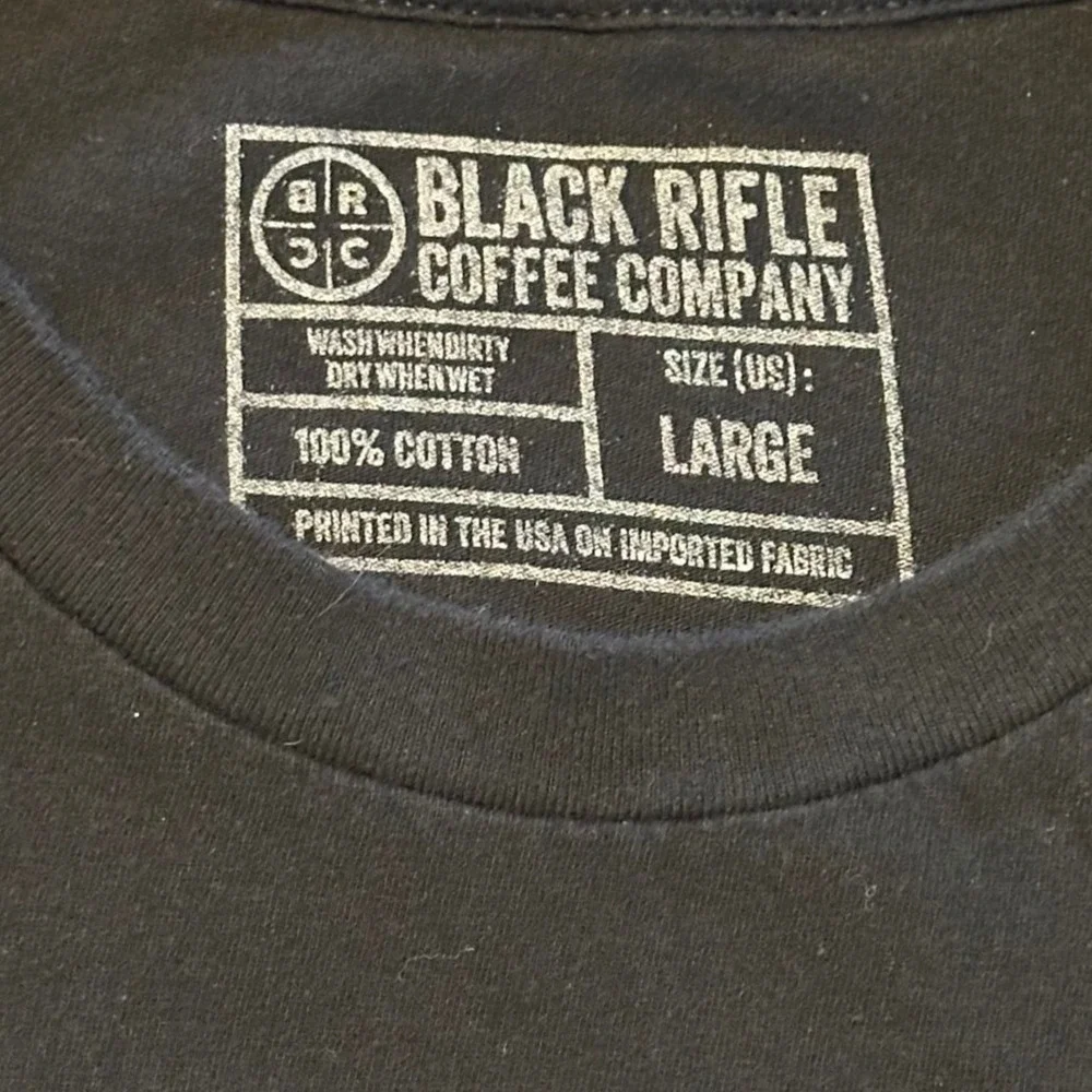 Black Rifle Coffee Company Boston Tea Party Graphic T-Shirt Mens Large Black - Picture 7 of 8